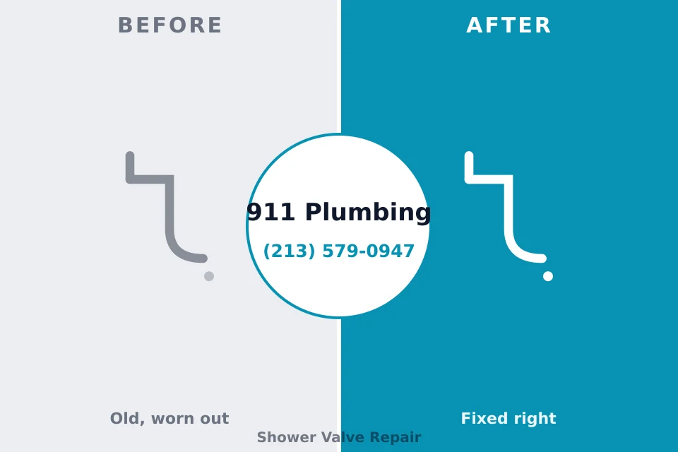 Before and after: plumbing repair Ashley, IN